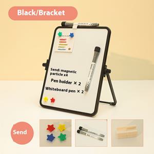 TEMU 1pc 양면 자석식 지우개 보드 스탠드, ABS 소재, 사무실 책상용 이동식 프레임 링크 화이트 보드, 교육용 스마트 드로잉 보드, 가정용 블랙보드 메시지 패드, 지울 수 있는 쓰기 표면.