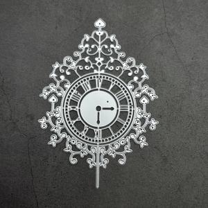 TEMU 1개 대형 메탈 레이스 시계 프레임 - 우아한 꽃무늬 & 장미 디자인, DIY 공예 스텐실, 카드 만들기 및 사진 장식용, 기념일 및 특별한 날에 완벽, 시계 벽 장식, 엠보싱 도구, 금속 마감, 크리스마스 선물 추천