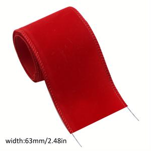 TEMU [5야드 레드 벨벳 와이드 리본] 5야드 레드 벨벳 리본 롤, 빈티지 스타일, 와이드, DIY 공예, 선물 포장, 헤어 리본, 화환, 크리스마스 트리, 웨딩 데코, 데이 및 신년 축하