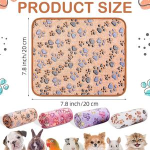 TEMU 4개 세트 기니피그 플리스 따뜻한 담요 - 소동물 케이지 라이너 - &친칠라&페럿용 침대 매트 - 크레이트&침대용 - 토끼 우리 용품 - 페럿&햄스터 필수품 - 새끼 고양이&강아지 필수품&액세서리 - 소동물 용품 - 크리스마스 선물