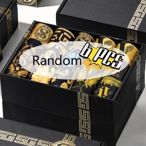 TEMU 블랙 앤 골든, 블루 앤 골든, 화이트 골든 디자인의 6개의 선물 상자 세트. 크라운 앤 체인 모티브가 있는 초박형 원단으로 제작되어 편안하고 통기성이 좋으며 습기를 흡수하며 빠르게 건조됩니다. 남성용 박서 쇼츠에 적합하며 블랙 앤 골든 선물 상자로 제공됩니다.