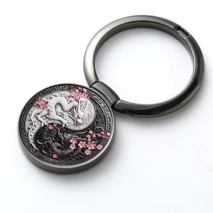 TEMU 1개 태극 드래곤 패턴 휴대폰 백 케이스 링 홀더 | 조절 가능한 아연 합금, 접이식 및 회전 가능, 안전한 접착 부착, 크리스마스 및 생일 선물로 이상적