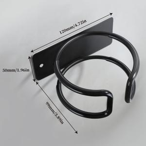 TEMU 1pc Rural Iron Hair Dryer Rack, 벽걸이 욕실 보관 랙, 구멍 없는 다기능 브래킷, 기숙사 욕실 화장실 헤어 드라이어 랙 보관 랙, 욕실 액세서리, 홈 데코 선물