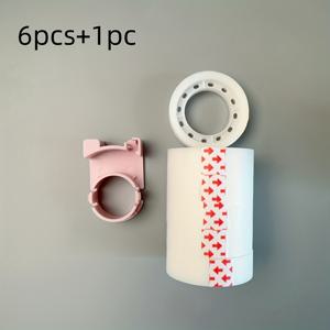 TEMU 6/12개 투명 테이프 + 1개 랜덤 컬러 커터, 무광 테이프, 필기 가능 테이프, 잔여물 없는 테이프, 데스크탑 테이프 디스펜서 리필, 사무실, 가정, 학교용, 백투스쿨 필수품