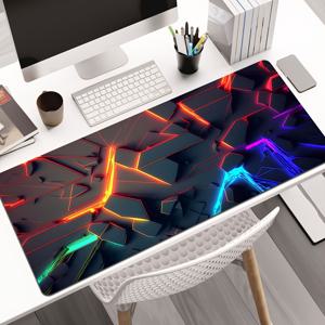 TEMU 오렌지와 파란색-보라색 패턴이 있는 불규칙한 패턴을 특징으로 하는 마우스 패드 - 다기능 및 실용적인 디자인, 게임, 사무용, 여행에 적합; 추상 아트 마우스 패드, 대형 게임 마우스 패드, 에스포츠 사무용 키보드 매트, 컴퓨터 마우스 패드.