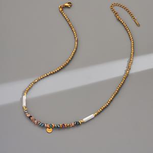 TEMU 비즈 목걸이 여성용, 우아하고 귀여운 스타일, 인공 수정, 데일리 및 파티 룩에 다재다능, 올 시즌 액세서리, 랜덤 비즈 색상