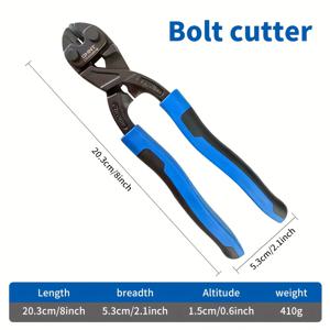 TEMU 오디시 헤비듀티 절약형 철사 커터 - 강철 철사용 헤비듀티 금속 철사 집게, 전기공사, DIY, 철사 절단 및 전문 작업용 (철사 가위)