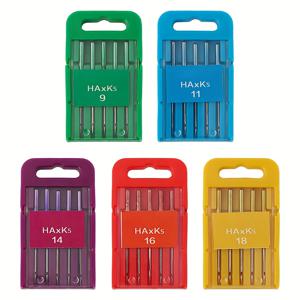 TEMU 5개입 HAxk5 Singer, Brother, Janome용 안티 점프 재봉틀 바늘 | 사이즈 9, 11, 14, 16, 18 | 혼합 색상