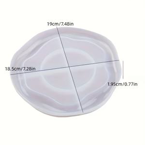 TEMU LEQU 대형 타원형 실리콘 레진 트레이 몰드 - DIY 주얼리 트레이 및 캔들 홀더용 불규칙한 가장자기 디자인, 에폭시 캐스팅, 예술 및 공예, 홈 데코에 완벽함, 레진 아트 용품 | 불규칙 모양의 몰드 | 실리콘 몰드, 실리콘 레진 몰드