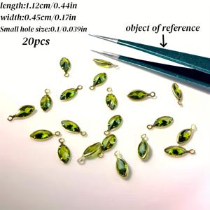 TEMU 20개 골든톤 말 눈 펜던트 - DIY 주얼리 만들기용 우아한 잎 모양 합성 매력, 인공 보석 변형, 발렌타인데이, 할로윈, 중국 신년 공예에 완벽한 골든톤 악센트