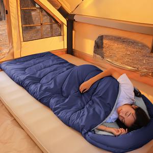 TEMU 모든 계절에 적합한 휴대용 침낭 1개, 야외 하이킹, 캠핑 및 등산에 완벽 - 지퍼 클로저, 단일 인원용, 폴리에스터 그린 로얄 블루 레드 네이비