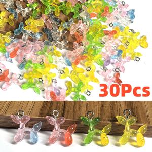 TEMU 30pcs 귀여운 만화 풍선 개 레진 패ンデ트 미니어처 개 동물 귀걸이 팔찌 DIY 보석 만들기 액세서리