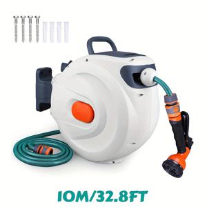 TEMU 차량 세차장용 듀얼 다용도 고압 콤비네이션 드럼 세트. 산업용 등급 에어 드럼, 워터 드럼, 전기 드럼을 한 장치에 통합하였으며, 자동 엉킴 방지 호스 릴 및 정원 관개 시스템이 함께 제공됩니다.