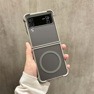 TEMU Flip 5 Z, Flip 6 Z, Flip 4 무선 충전용 슬림 방탄 소프트 범퍼 커버를 위한 럭셔리 매트 투명 아머 충격방지 자석 케이스