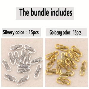 TEMU 30개/15개 S 스냅 비즈 22mm 기하학적 루스 스페이서 비즈, 양면 패턴 구멍, 팔찌, 목걸이, 귀걸이, 키체인용 장식 구형 스페이서 비즈