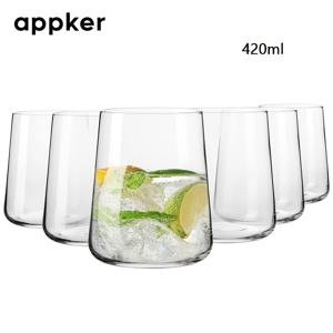 TEMU 앱커 2/4/6개 유리컵 세트, 내열 컵, 우유 및 주스용 컵, 과일차 컵, 소다 버블 워터 컵, 차가운 음료 컵, 파티 선물