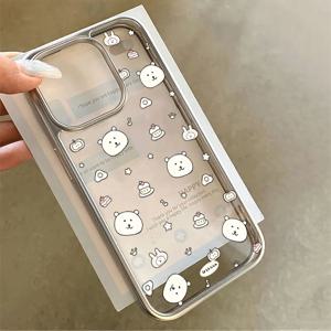 TEMU 귀여운 및 세련된 만화 곰 전화 케이스, Iphone 모델 11, 16, 15, 14, 13, 12, 7, 8, XS, XR, XS Max, 16 Pro Max, 16 Plus, 및 16 Pro에 적합, 투명한 부드러운 쉘을 특징으로 합니다.