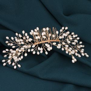 TEMU 새로운 유럽 스타일 신부 수제 헤어 콤브 화이트 웨딩 드레스 액세서리, 연회 이벤트에 완벽한 헤드피스