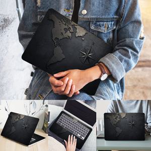 TEMU 2pcs 해양 지도 및 컴퍼스 노트북 슬리브 세트 - 노트북 및 자동차용 방수, 긁힘 방지 비닐 스티커, 범용 웹 스킨 디자인, 여행 액세서리 | 해양 테마 | 내구성 있는 노트북 스킨, 노트북 슬리브