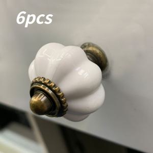 TEMU 6개 빈티지 화이트 아크릴 파인애플 나비 손잡이, 금색 브래스 베이스 - 장식 캐비닛 및 드레스러 핸들, 옷장, 가구, 옷장 정리 및 보관용 단일 구멍 설치