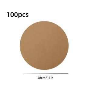 TEMU 100개. 비착성 종이 (5''/6''/7''/8''/9''/10''/11''/12''/13''') 인치 - 원형. 오일 방지 종이. 베이킹 종이. 고기 포장 종이. 미리 자른 케이크 라인러. 베이킹, 그릴, 스팀, 에어 프라이어 및 전자레인지에 적합. 베이킹 도구