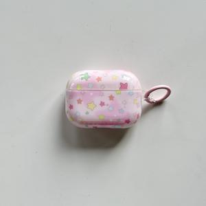 TEMU 전체 길이 컬러풀한 별 핑크 보호 이어폰 케이스, 에어팟 프로2 케이스/에어팟 프로 케이스/에어팟 4 케이스/에어팟 3 케이스/에어팟 2 케이스용