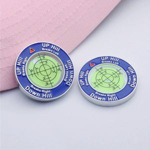 TEMU 2pcs 전문 골프 퍼팅 그린 경사 리더 및 볼 마커 - 위/아래/오른쪽/왼쪽 지시자가 있는 자석이 있는 이중면 수준 도구, 정밀 훈련 및 경쟁 플레이를 위한 컴팩트 휴대용 디자인, 골프 훈련 액세서리, 정밀 측정, 생동감 있는 색상 디스플레이, 튼튼한 금속 구조