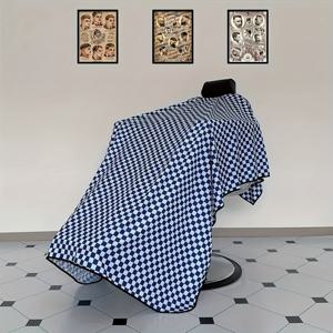 TEMU 살롱 & 홈용 체크무늬 헤어드레싱 천 - 대형 성인 사이즈 재사용 가능한 비접착 머리 앞치마, 전문 스타일리스트 및 개인 그루밍을 위한 쉬운 청소 헤어 베이킹 오일 천, 헤어디스서 용품, 세탁 가능 소재, 살롱급 앞치마, 세척 간편 앞치마, 스타일링 앞치마, 미용 애호가용