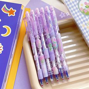 TEMU 6개 튤립 꽃 모양 지우기 가능한 카본 만년필