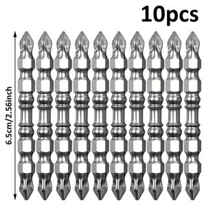 TEMU 10팩 합금강 자석 스크루드라이버 비트 - 고토크 & 경도, 미끄럼 방지 및 부식 방지 산업용 필립스 헤드 비트, 전동 드라이버용, 전문가 & DIY 사용, 작업장 필수품, 정밀 도구, 산업 강도, 워크숍 전문가를 위한