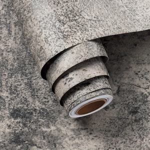 TEMU 1 롤 제거 가능한 자체 접착 콘크리트 벽지 - 추상 기하학적 패턴, 디자인을 갖춘 피링 & 스틱 비닐 접촉 종이 - 침실, 주방, 카운터탑, 테이블용 - 쉬운 피링 & 스틱 설치, 침실 장식, 현대 장식, 쉬운 적용