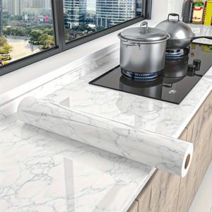 TEMU 셀프 접착식 방수 비닐 벽지 - 주방, 욕실용 리얼리스틱 대리석 패턴, 대리석 타일 디자인, 쉬운 설치, 얇은 두께(0.26mm), 내열 및 내유성, DIY 친화적 벽면 커버