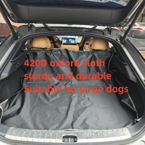 TEMU 1개 420D 옥스포드 폴리에스터 펫 카시트 & 트렁크 라이너 - 더블 버클 조절 가능, 얼룩 방지, 접이식 SUV용 - 대형/중형 강아지 및 고양이 차량 시트, 자동차 내부 보호