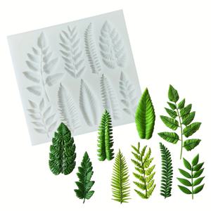TEMU 9개 구멍 있는 마른 잎 실리콘 모양으로 레진 공예, 보석 캐스팅 도구, 레진 캐스팅 모양, 가을 식물 DIY 홈 장식, 폴리머 클레이, 드립 글루, 플라스터에 적합합니다.
