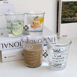 TEMU 4/8pcs 커피 컵 세트, 집에서 사용하기 위한 아이스 미국 스타일 컵, 음료 및 와인용 고급 영어 문자 라떼 밀크 컵