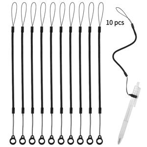 TEMU 5개/10개 실리콘 링이 있는 접이식 펜 넥 스트랩 - , 태블릿 & 클립보드 액세서리용 분실 방지 탄성 스트랩, 내구성이 뛰어난 메탈 클립, 사무실, 학교, 여행용 안전한 스크린 부착, 홀더, 학용품|클립보드