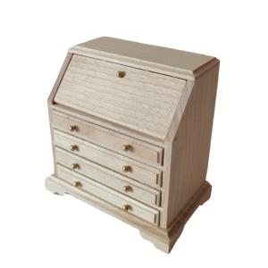 TEMU 1:12 스케일 미니 나무 보물 가구 장식 모델 - 베이지 나무 사진 프롭, 게임 룸, 홈 데코, DIY 선물, 색칠 가능한 DIY 홈 액센트, 미니어처 가구, 세부적인 공예