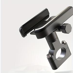 TEMU 전동 자전거 및 오토바이용 알루미늄 합금 핸들바 홀더 - 충격 방지 설계, 배달 라이더에게 이상적인 조절 가능한 핸드폰 거치대