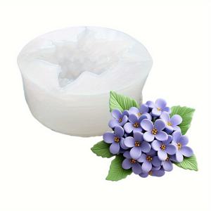 TEMU 1개 라일락 실리콘 몰드 - 캔들, 레진 공예, 폴리머 클레이, 비누, 아로마테라피용; 내구성 강하고 사용하기 쉬운 에폭시 캐스팅