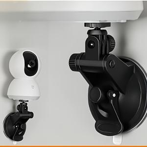 TEMU 1개 무드릴 보안 카메라 마운트, 강력한 흡착컵 포함 - 조절 가능한 각도 & 빠른 설치, Xiaomi/Yi/보안 카메라용 - 내구성 강화, 공간 절약형, 홈&오피스용, 유리 표면 호환 가능, 슬림 매그네틱 디자인, 금속 조정 기능, 컴팩트 설계, 집주인 해결책