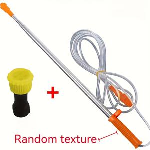 TEMU 1 스테인리스 스틸 텔레스코픽 암 확장기 - 조절 가능한 유럽형 커넥터 포함, 고압 노즐 (물주기, 페인팅, 농업용 분무) - 내구성 강한 정원 도구, 잔디 관리용 물뿌리기 폴, 인체공학적 핸들 및 견고한 구조