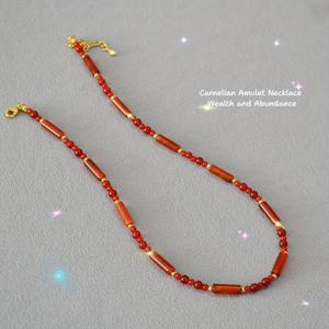 TEMU 천연 카넬리안 목걸이 - 사랑과 번영을 상징하는 7월 탄생석, 레드 비즈가 돋보이는 골든톤 체인, 그녀를 위한 크리스마스 선물, 휴일 파티 & 캐주얼 스타일, 연중 럭셔리 액세서리