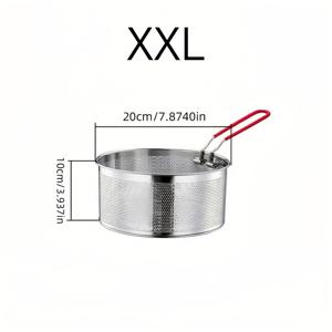 TEMU SHAON 스테인리스 분리형 핸들 프라이 바구니 - 내구성 있는 주방 체, 감자튀김·파스타·야채용, 녹 및 긁힘 방지 디자인, 가정 및 레스토랑 사용, 음식 거름망, 파스타 배수, 내식성 설계, 인체공학적 손잡이, 튼튼한 프라이 도구, 고품질 주방용품, 다목적 체, 요리 액세서리, 홈쿡 준비 도구