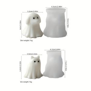 TEMU 할로윈 스크레이어우 모델 - 으스스한 고양이 & 개 디자인, 쉬운 제작, 청소 및 탈형 레진 캔들 몰드, 홈 데코용, 가족 식탁, 욕실 및 축제 할로윈 기념품에 완벽한 선물, 할로윈 장식, 욕실 장식, 환상적인 디자인, 쉽게 분리 가능한 소재, 할로윈 장식, 실리콘 몰드