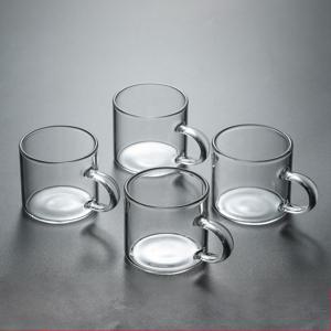 TEMU 카플란 투명 유리 찻잔 4pcs 세트, 고내열성 보로실리케이트 소형 컵, 투명 손잡이, 커피, 위스키, 차, 라떼, 음료에 이상적, 할로윈, 크리스마스, 추수감사절, 파티, 휴일 모임, 선물, 식사용, 크리스마스 선물