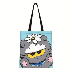 TEMU 1개 KPOP BIGBANG GDRAGON 캔버스 토트백 | 대용량, 튼튼한 숄더 스트랩, 간편한 개방형 디자인, 손세탁 가능, 일상 사용에 적합 | 유니크한 패션 토트백, 만화 테마, 혼합 색상 꽃 패턴, 안감 없음