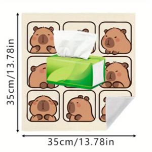 TEMU 1개, [자체 접착 마법 랩핑 천] 카피바라 패턴이 있는 대형 방지 및 스크래치 방지 랩핑 천, 세탁 가능하고 내구성이 뛰어난 고양이 침대 담요, 장난기 많은 고양이를 위한 그루밍 및 진정 타월로 디자인된, 다용도 여행 보관 천, 카메라 및 노트북 보호 랩핑 천