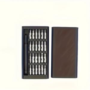 TEMU 25-in-1 미니 스크루드라이버 세트, 일자 및 십자 미니 스크루드라이버 세트, 전자제품, 보석상, 컴퓨터, 안경, 시계, 휴대폰용 - DIY 프로젝트 - 휴대용 케이스 포함