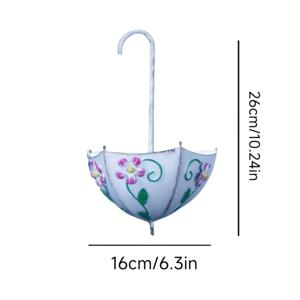 TEMU 1개 빈티지 금속 벽걸이 플라워 바스켓 펜던트 - 러스틱 철제 행잉 플랜터, 후크 포함, 다육식물, 이끼, 덩굴 식물용 - 야외 정원 조각품, 발코니 & 장식, 화이트 & 그린 화분 (쉬운 설치)