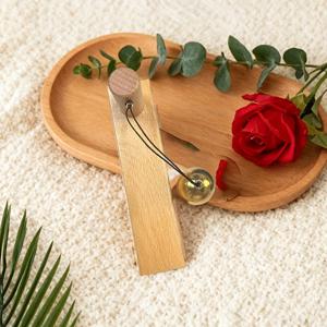 TEMU 빈티지 나무 초인종 - 기계식 무전원 링, 수제 원목 구조, 소박한 농가 스타일, 가정/사무실/상점 장식용, 클래식 현관 초, 사무실 장식, 홈 데코레이터